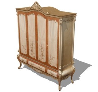 欧式衣柜su模型