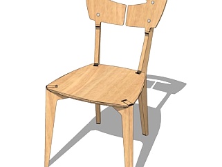 北欧单椅su模型