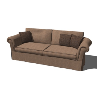 现代双人沙发su模型