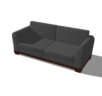 现代双人沙发su模型
