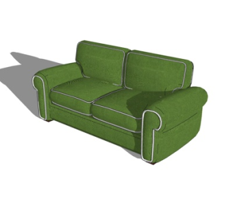 现代双人沙发su模型