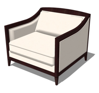 现代单人沙发su模型