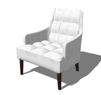现代单人沙发su模型