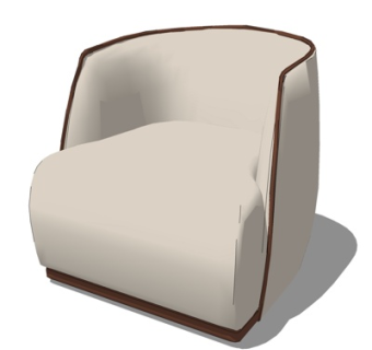 现代单人沙发su模型