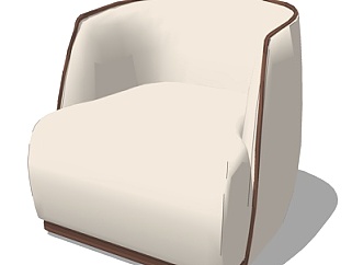 现代单人沙发su模型