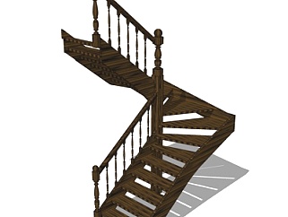 <em>中式楼梯</em>su模型