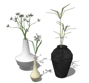 现代装饰品su模型