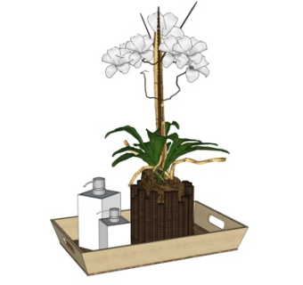 现代装饰品su模型