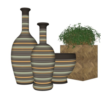 现代装饰品su模型