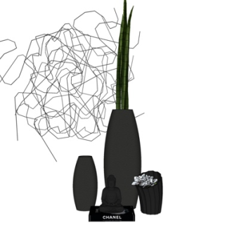 现代装饰品su模型