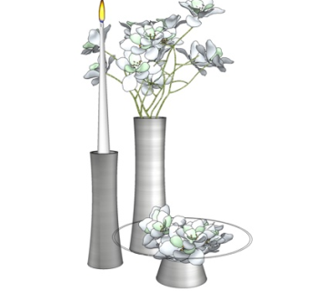 现代装饰品su模型