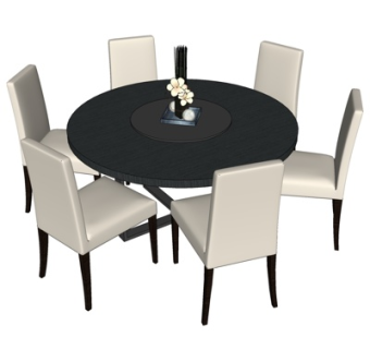 现代餐桌椅su模型