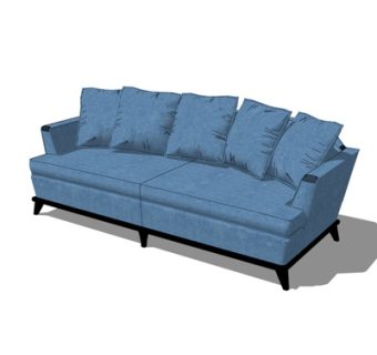 现代双人沙发su模型