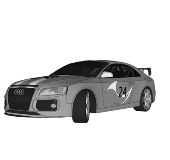现代跑车su模型