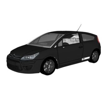 现代家用轿车su模型