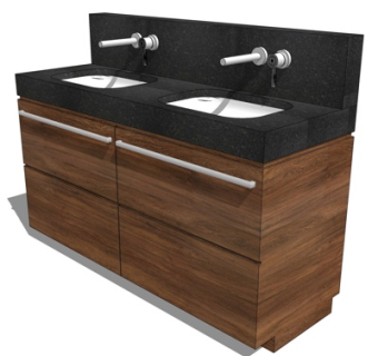 新中式洗手盆su模型