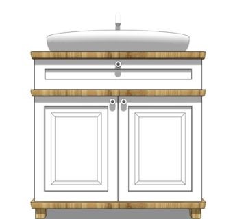 现代洗手盆su模型
