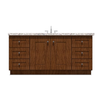 美式洗手盆su模型