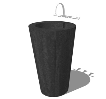 现代洗手盆su模型