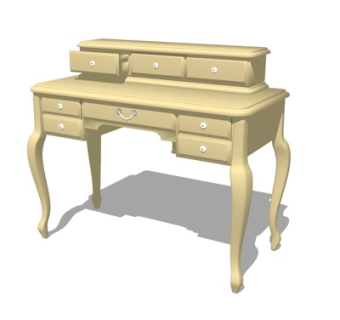 简欧化妆台su模型