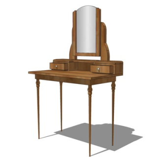 新中式妆台su模型