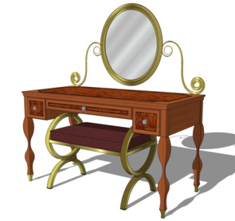 东南亚妆台su模型