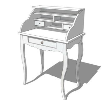 简欧化妆台su模型