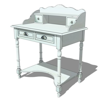 简欧化妆台su模型