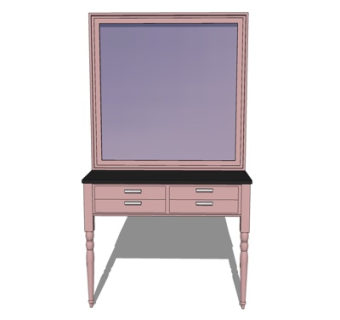 简欧化妆台su模型