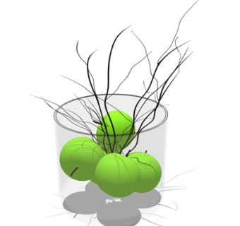 现代水果篮 su模型