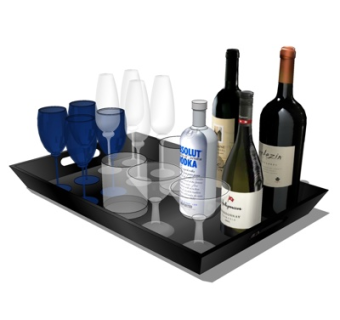 现代酒水su模型