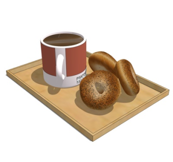 现代糕点饮料su模型