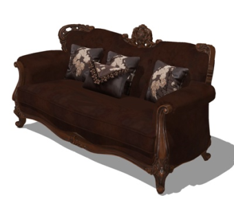 欧式双人沙发su模型