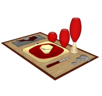 现代餐具su模型