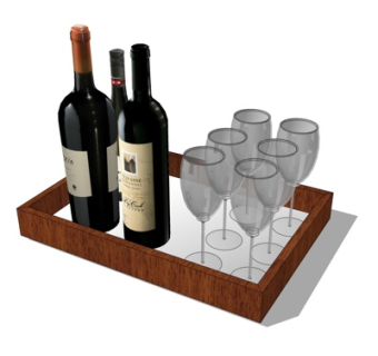 现代酒水su模型