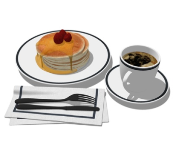 现代糕点饮料su模型