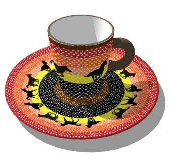 现代杯子su模型