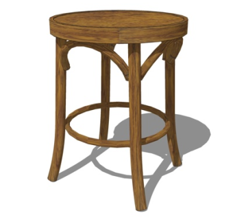 中式凳子su模型