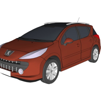 现代汽车su模型