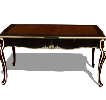 欧式实木书桌su模型