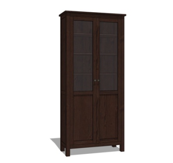 现代实木装饰柜su模型