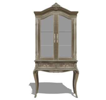 欧式实木装饰柜su模型