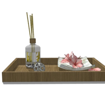 现代香薰摆件su模型