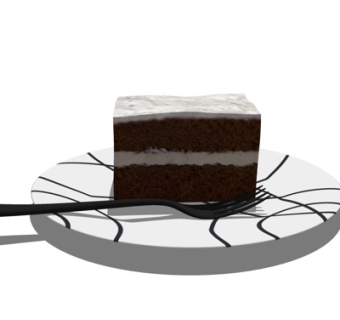 现代蛋糕食物su模型