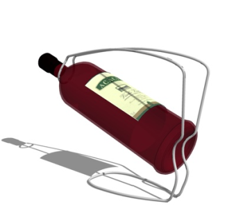 现代红酒su模型