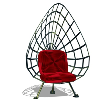 现代休闲椅su模型