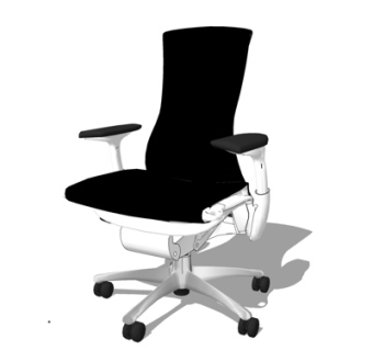 现代布艺办公椅su模型