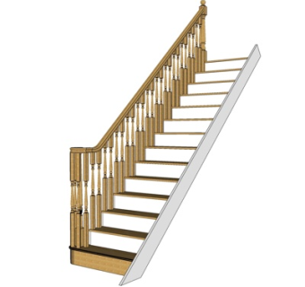 现代楼梯su模型