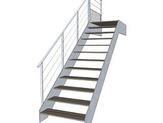 现代楼梯su模型