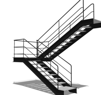 工业风楼梯su模型